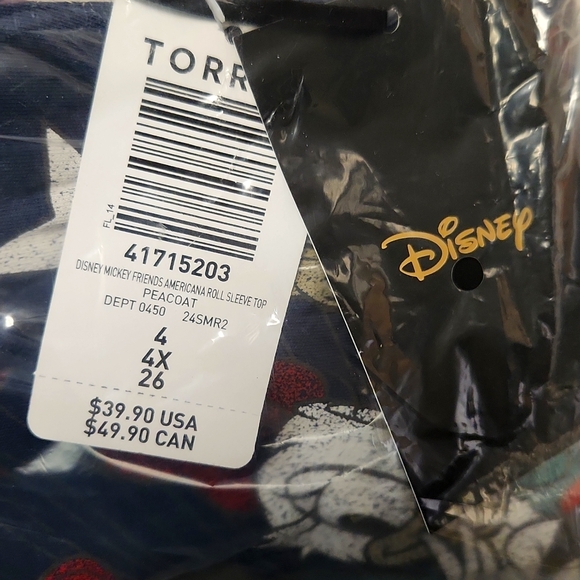 ❤️NWT VINTAGE TORRIID DISNEY TEE  MICKEY MOUSE & FRIENDS AMERICANA PLUS SIZE - Picture 10 of 14